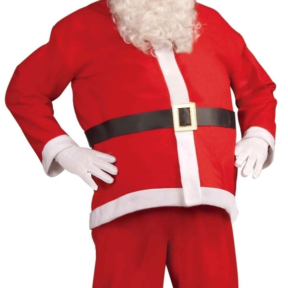 Santa Costume Adult Suit Claus Christmas Plus Stan - Picture 2 of 3